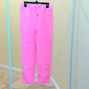 Lilly Pulitzer soft-wash classic Lilly pink linen pants. VGUC.  Size Medium